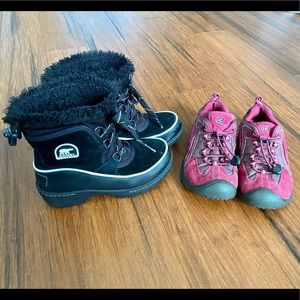Girls Sorel Boots & Keen Sneakers